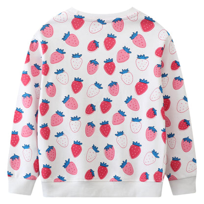 CM-Kid Sweatshirt Mädchen Langarm Pullover Kinder Shirts Baumwolle Warm Tops 1-7 Jahre Gr.92-122