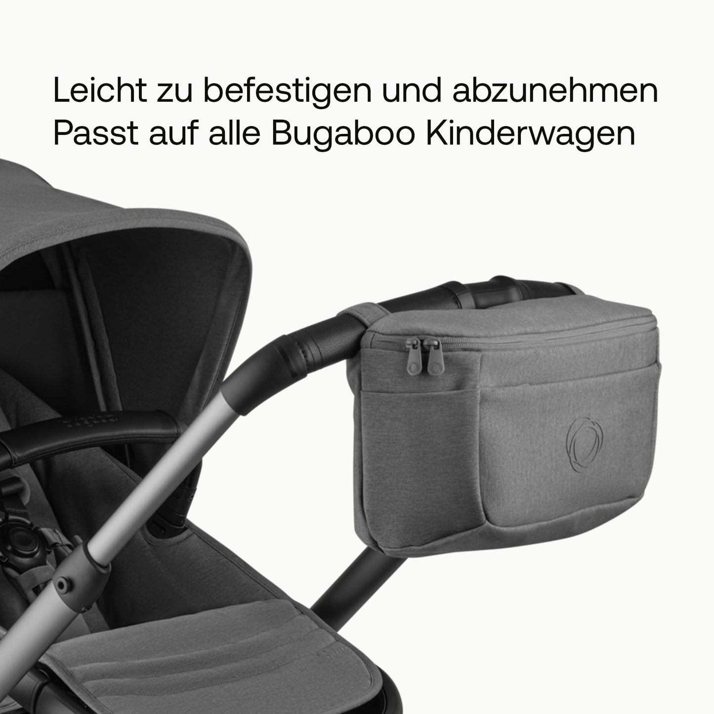 Bugaboo Kinderwagen Organizer-Tasche mit leicht zugänglichen Fächern. Praktisches Accessoire für alle Baby-Essentials in Midnight Black