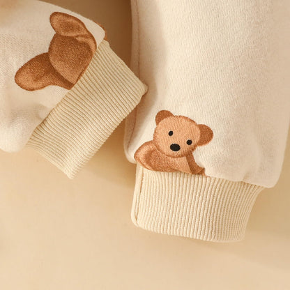 Baby Strampler Neugeborenen Herbst Winter Overall Kleinkind Tier Kostüm Overall mit Kapuze Langarm Bodysuit für Baby Mädchen Jungen Kuscheln