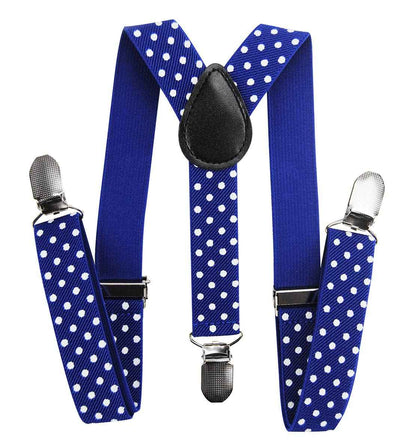 axy HTK25-1 Children's Boys Braces Y Shape Wide 2.5 cm with 3 Strong Clips Can be Combined with Bow Tie Plain Colours