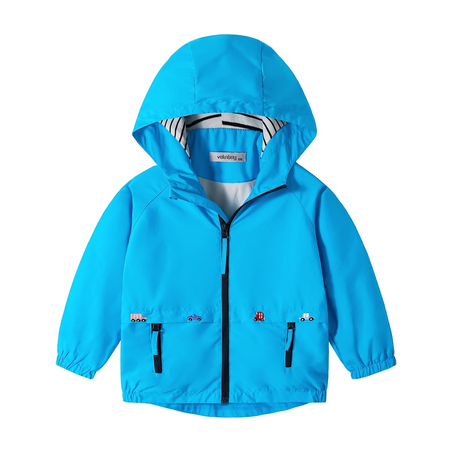 Volunboy Baby Hooded Jackets, Boys Long Sleeve Windproof Coat Cartoon Print Jackets