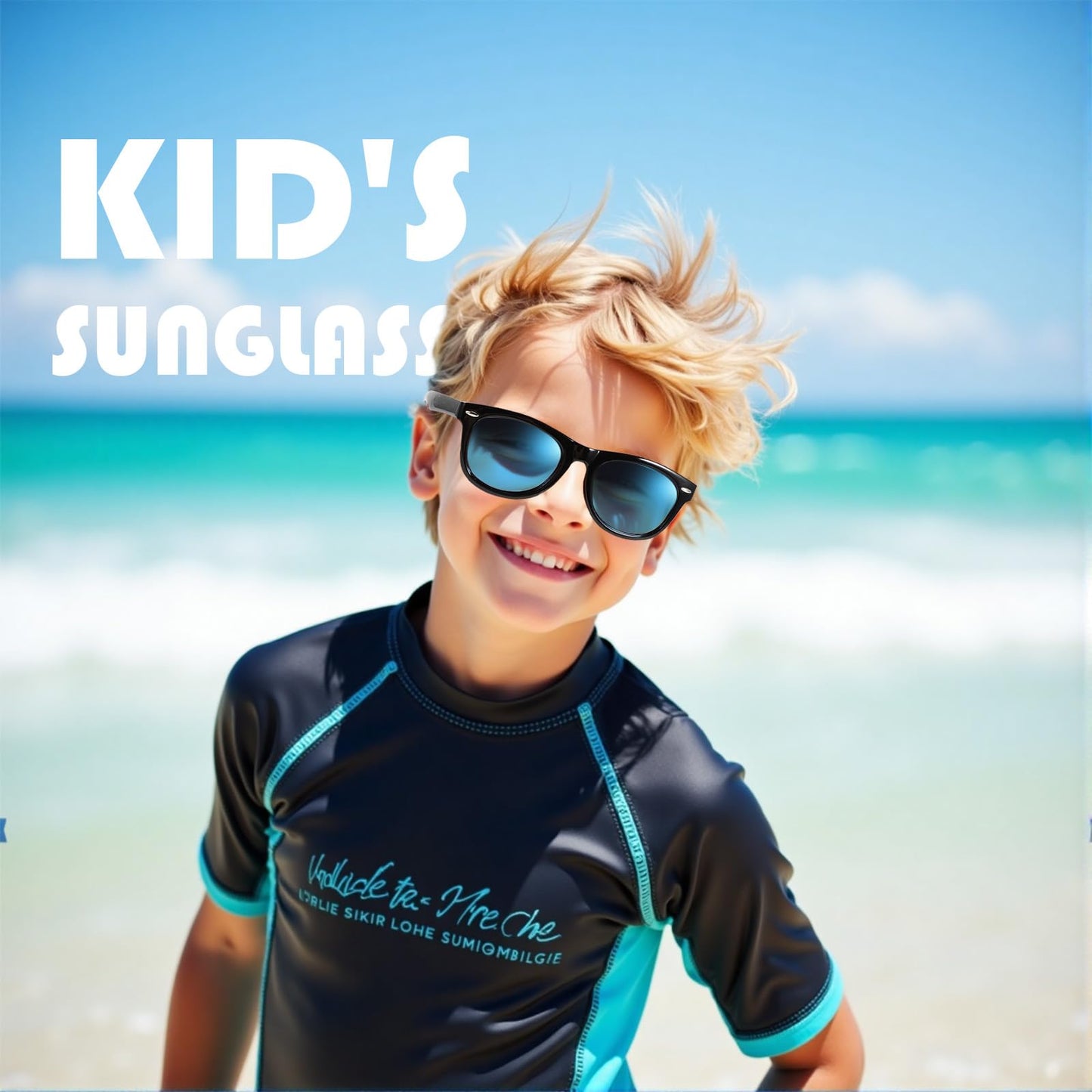 Hifot Sonnenbrille Kinder Polarisierte Sportbrille für Jungen Mädchen,UV400 Schutz Flexible Baby Sonnenbrille mit Brillenschnüre Alter von 3-12