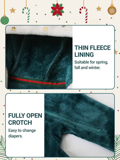 WYTbaby Baby Jumpsuit Winter Fleece Snowsuit Baby Warm Romper with Hood Autumn Winter for Boys Girls 0-12 Months