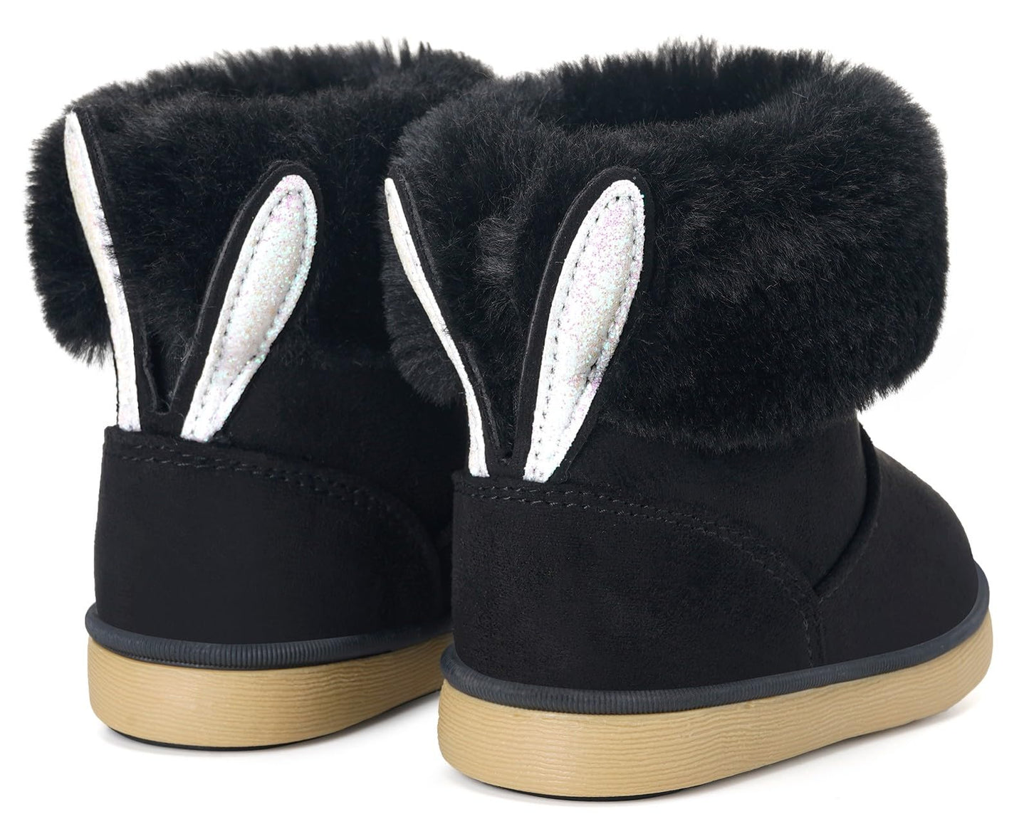 Gaatpot Baby Boots, Girls' Boots, Winter Shoes, Snow Boots, Children's Slip-On Boots, Warm Plush Lined, Comfortable, Rabbit Ears, Shoes, EU 20-29