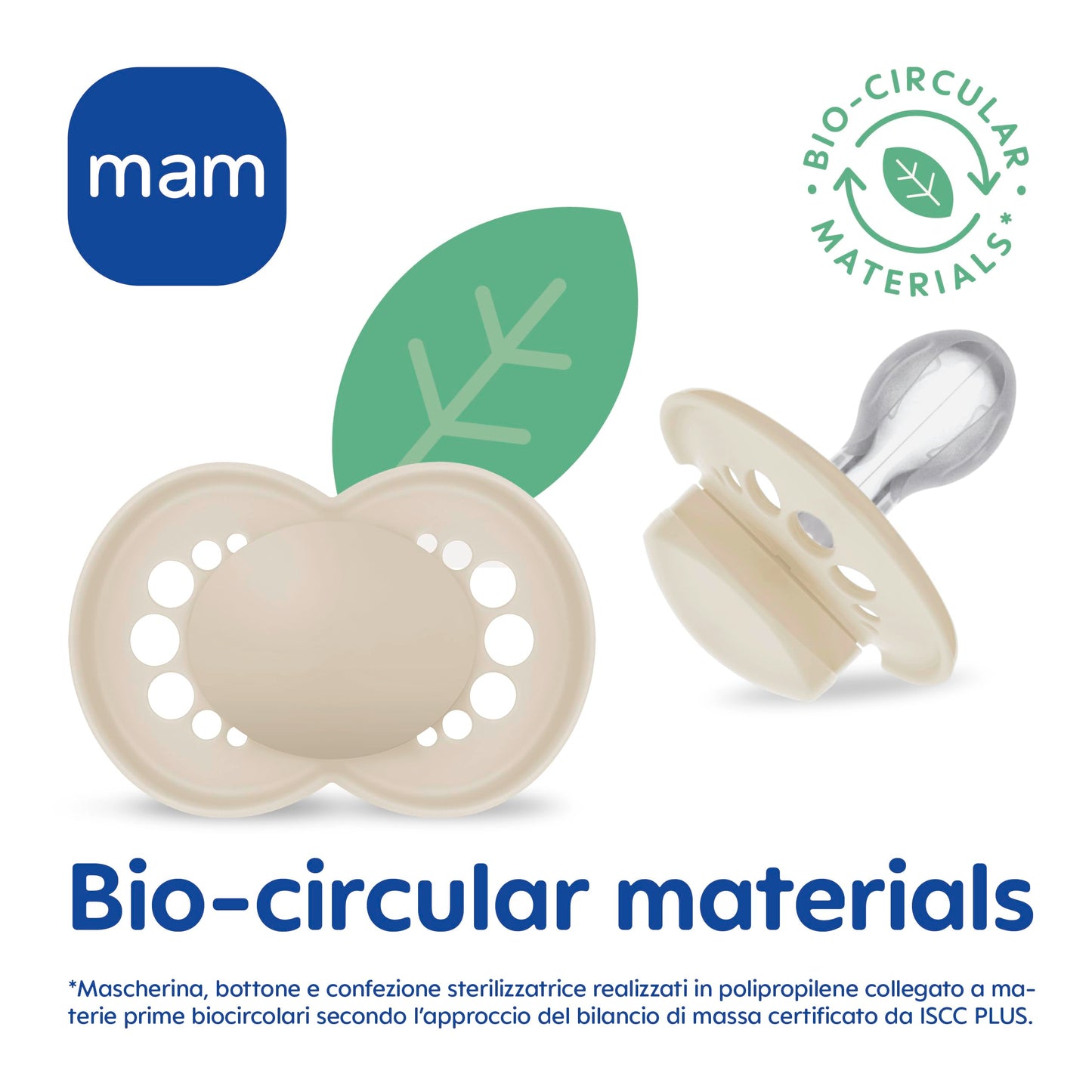 MAM Original Schnuller Größe 16+ Monate, Naturkautschuksauger, bio-rund, mit Schnullerhülle, neutral
