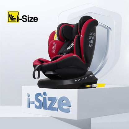 Reecle 360 Drehbar i-Size Kindersitz mit ISOFIX 40-150 cm (0-36 kg) Reboarder, ab Geburt -12 Jahre, ECE R129 - Meloni2