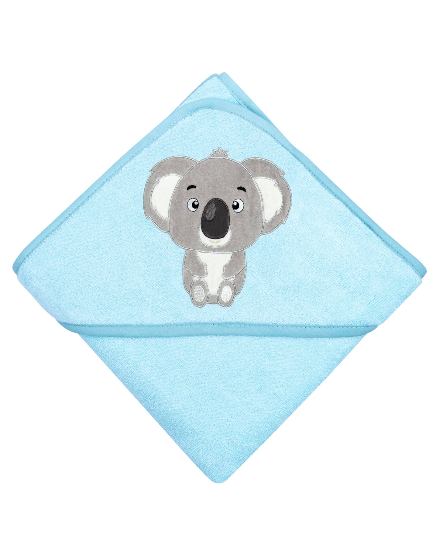LAYNENBURG Premium Kapuzenhandtuch Baby - Badehandtuch aus 100% Baumwolle - Oeko TEX - Handtuch mit Kapuze für Neugeborene & Kinder - Badetuch, Babyhandtuch Mädchen, Jungen (Waschbär 80 x 80cm)