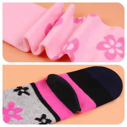 L&K-II Pack of 4 Baby Tights for Baby Girls with Dots Stripes Carzen and Butterfly Motif 2762
