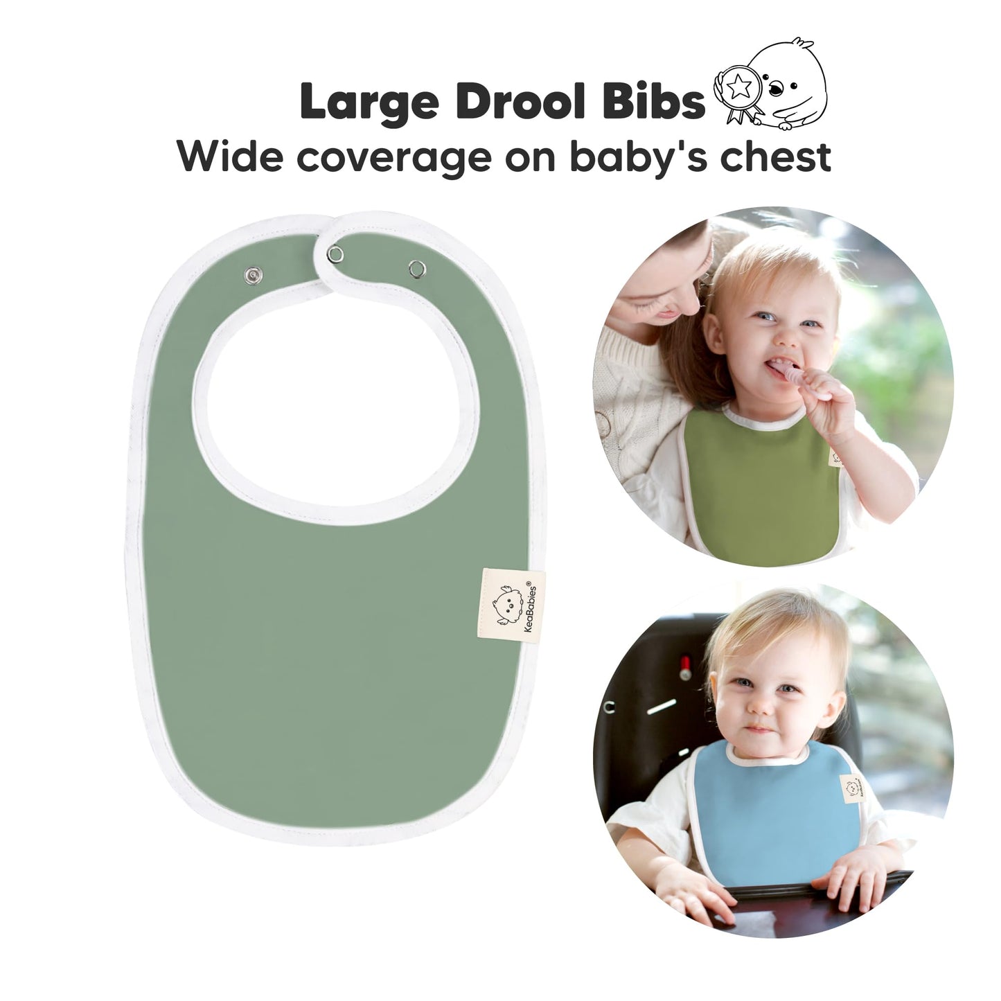Baby Bibs for Boys &amp; Girls - 8-Pack Organic Cotton Teething Bibs - Baby Bibs for Girls &amp; Boys - Large Bibs for Infants, Toddlers (Wilderness) 