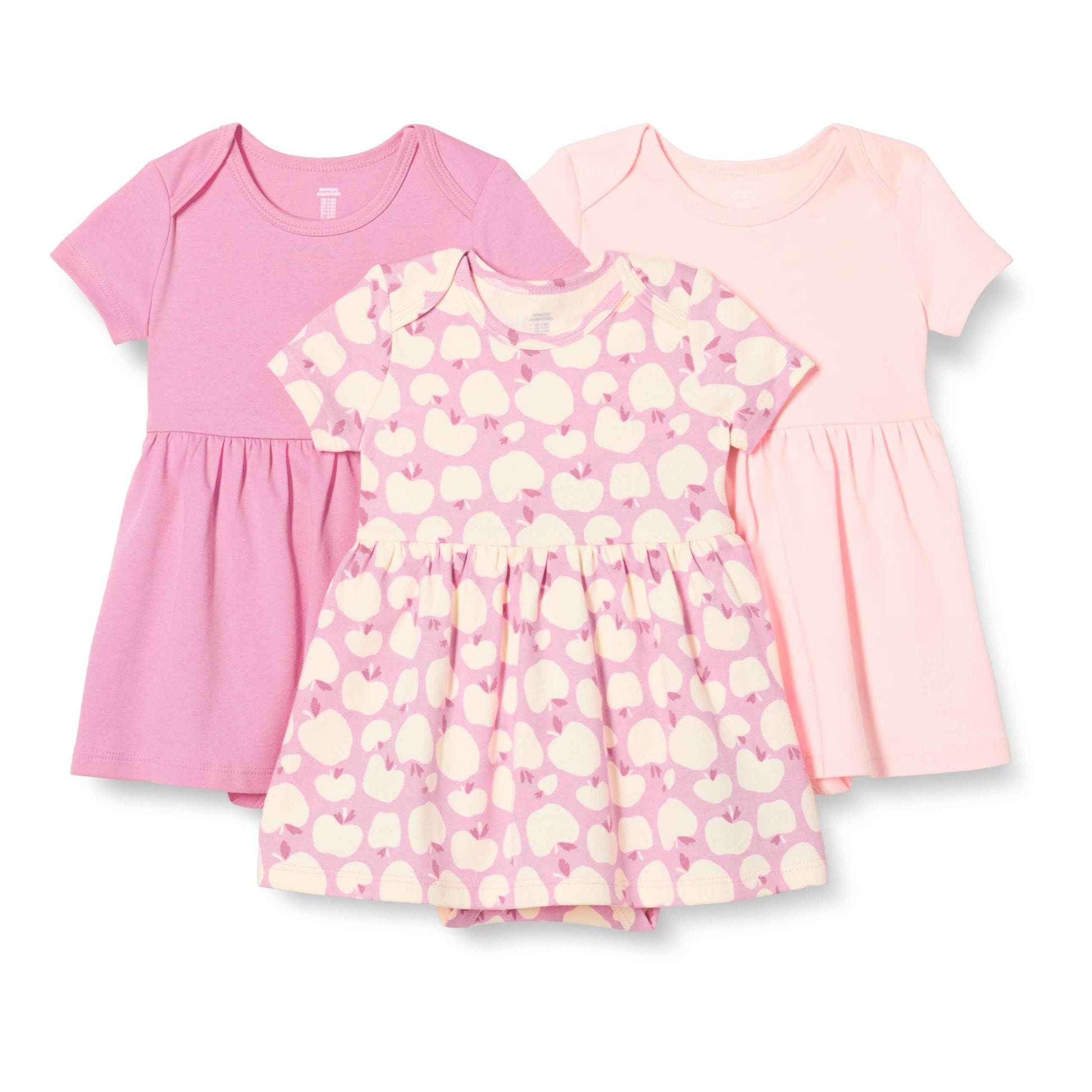 Baby Mädchen Enges Kurzarmkleid, 3er-Pack