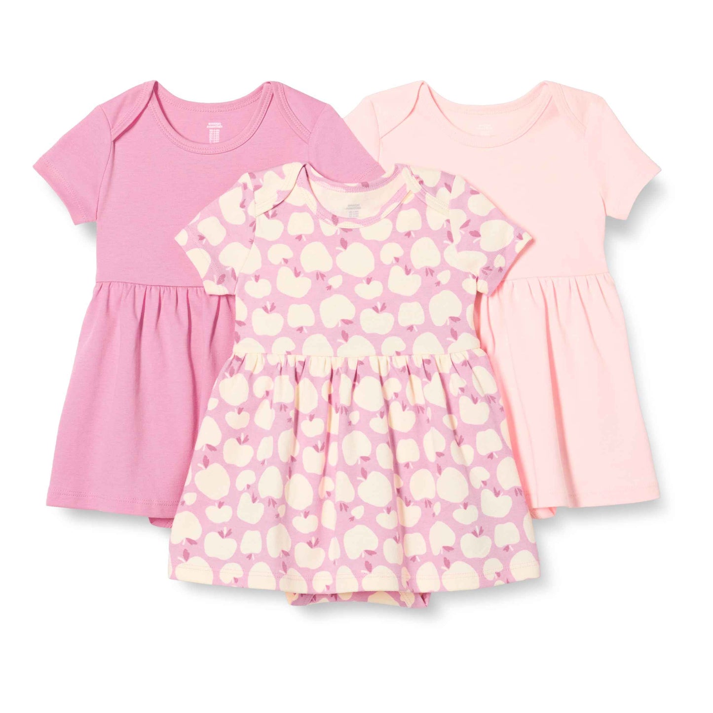 Baby Mädchen Enges Kurzarmkleid, 3er-Pack
