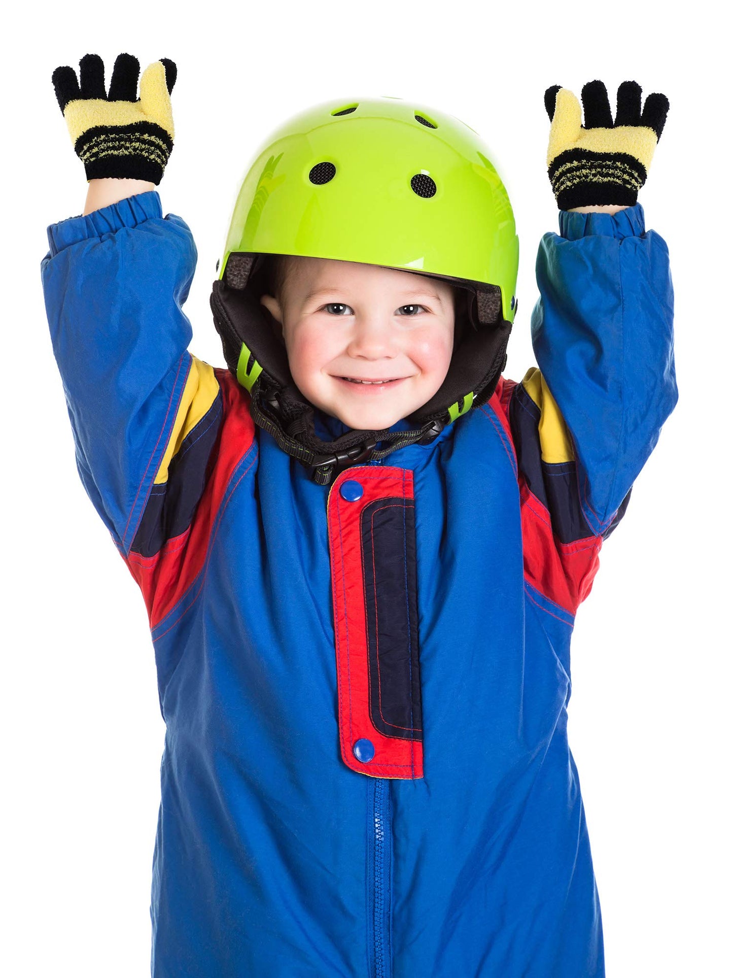 Geyoga 3 Paar Kinder Strickhandschuhe Winter Vollfinger Handschuhe