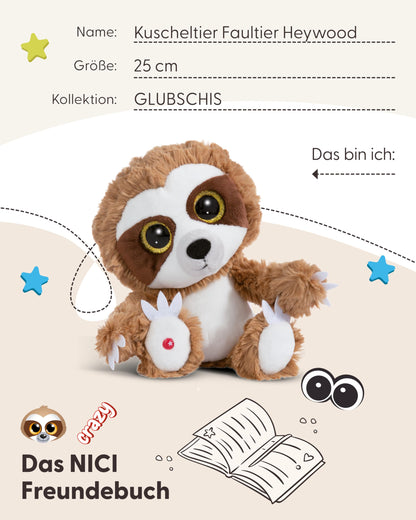 NICI GLUBSCHIS Lynx Lenzo 15cm - Dangling cuddly toy lynx with big glittery eyes - 49295 