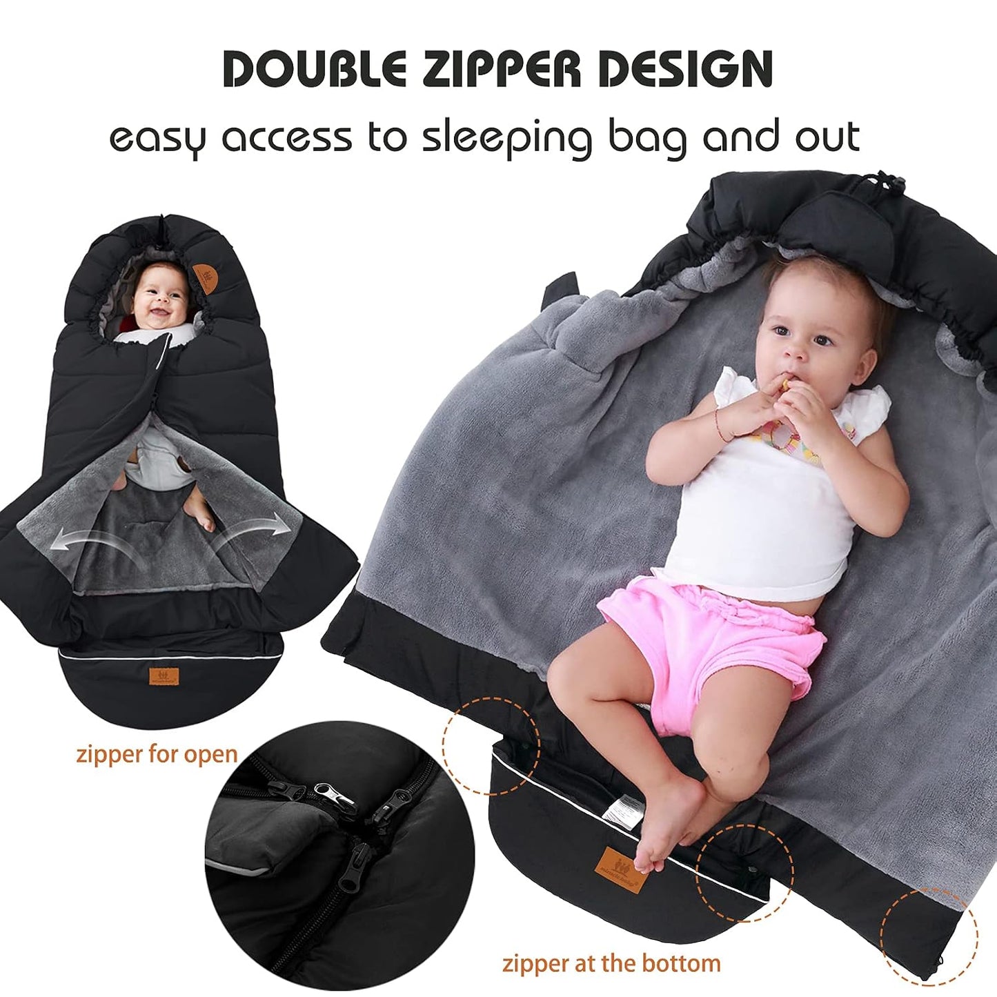 Fußsack Fusssack Footmuff Fußsäcke für Kinderwagen Buggy Universal Winter Baby