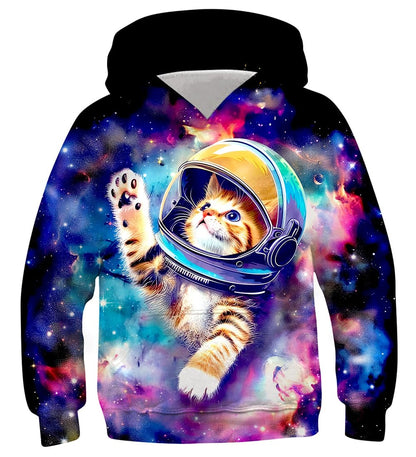 Fanient Children's / Boys' / Girls' Hoodies, 3D Print, Vivid Animal Cartoon Graphic Sweatshirt, Pocket Pullover Hoodie for 6-16 Years 