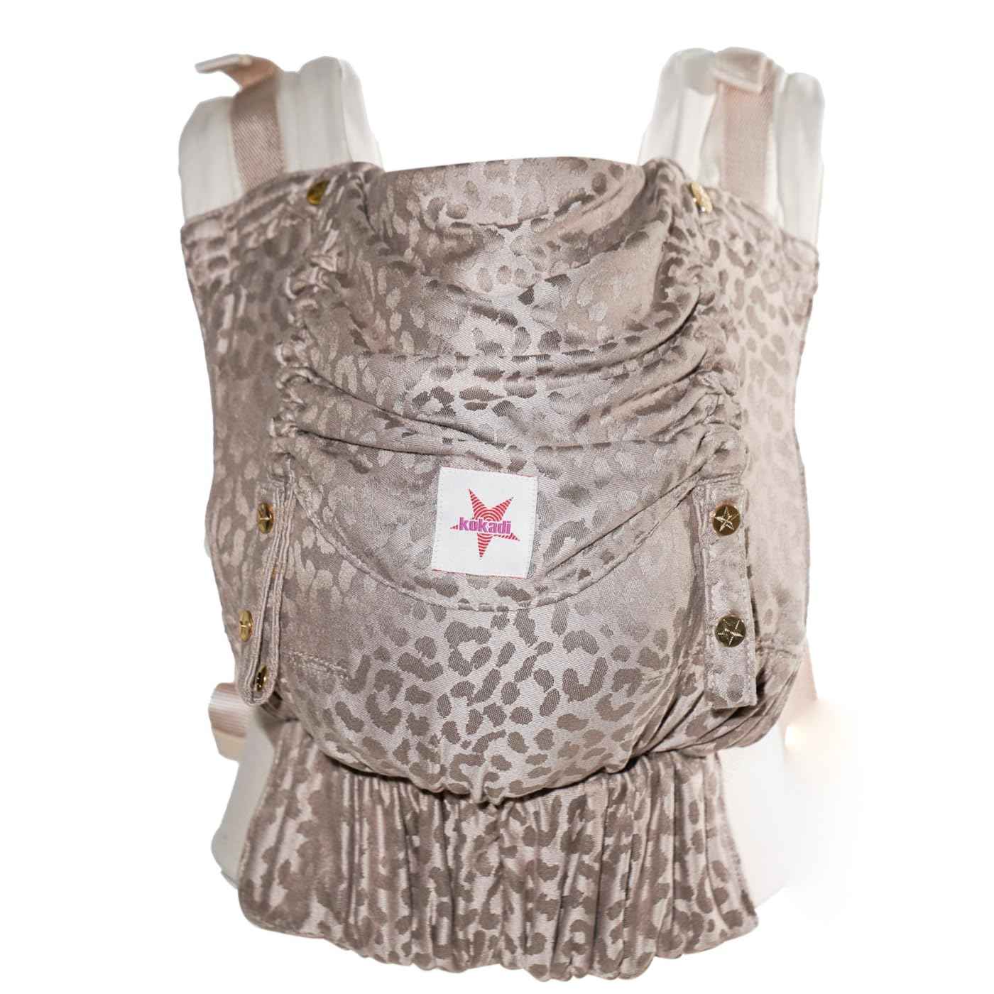KOKADI Babytrage Flip Safari Eleni (Unisize)– Ergonomisch & sicher - handgefertigt – Ab Geburt bis 15 kg, einfach anzulegen, ideal für den täglichen Gebrauch -Ergonomische Babybauchtrage Rückentrage