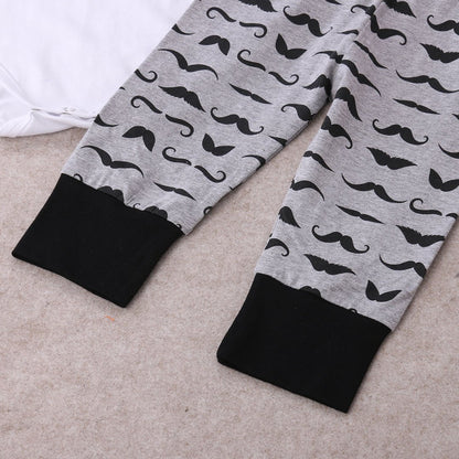 Neugeborenes Baby Kleidung Kleiner Mann Top Strampler + Hose Legging + Hut 3 Stück Outfit Set