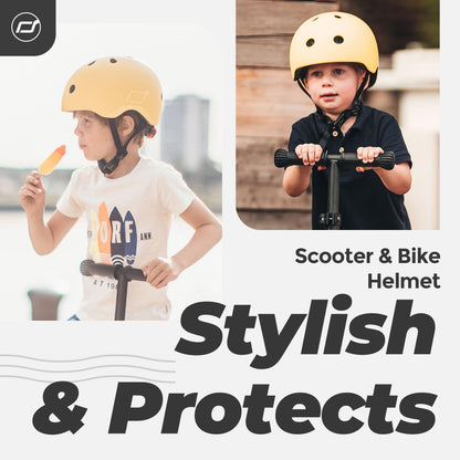 Scoot and Ride Baby Helmet with Adjustable Straps - Matte Finish - Small and Medium - Includes LED Safety Light and Soft Fleece Padding for Extra Protection