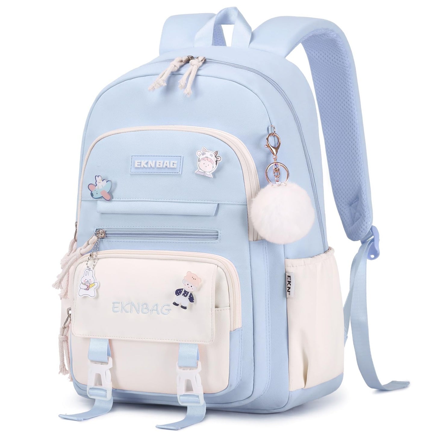 Tanou Schulrucksack Mädchen Schulranzen Kinder der 3.-7. Klasse, Rosa | Große Kapazität Schulrucksack Teenager, Leichter Nylon Mädchen Schultasche für Schule Reisen