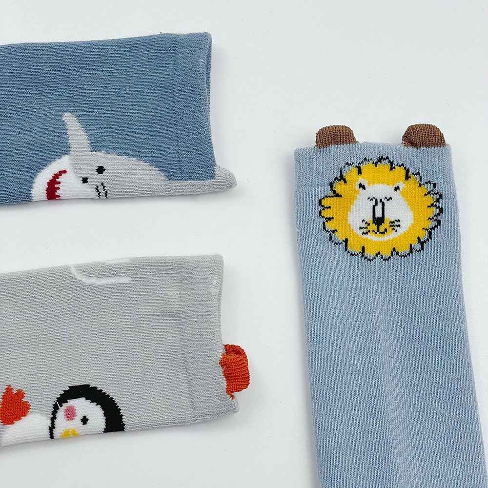 Pack of 6 Baby Toddler ABS Non-Slip Socks Knee-Length Knee Socks Cotton