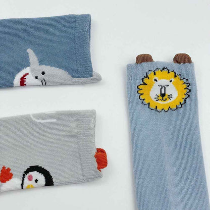 Pack of 6 Baby Toddler ABS Non-Slip Socks Knee-Length Knee Socks Cotton
