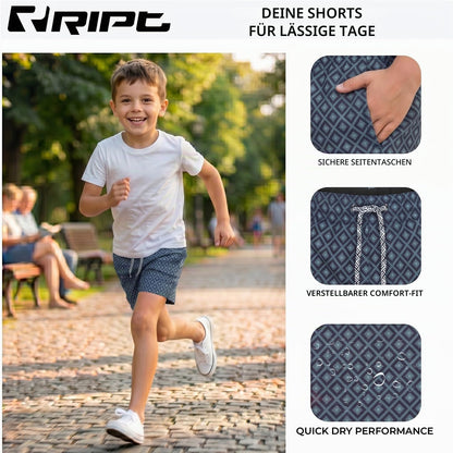 Schnelltrocknende Badeshorts für Jungen – UV50 Sonnenschutz für Aktiven Sommer Spaß