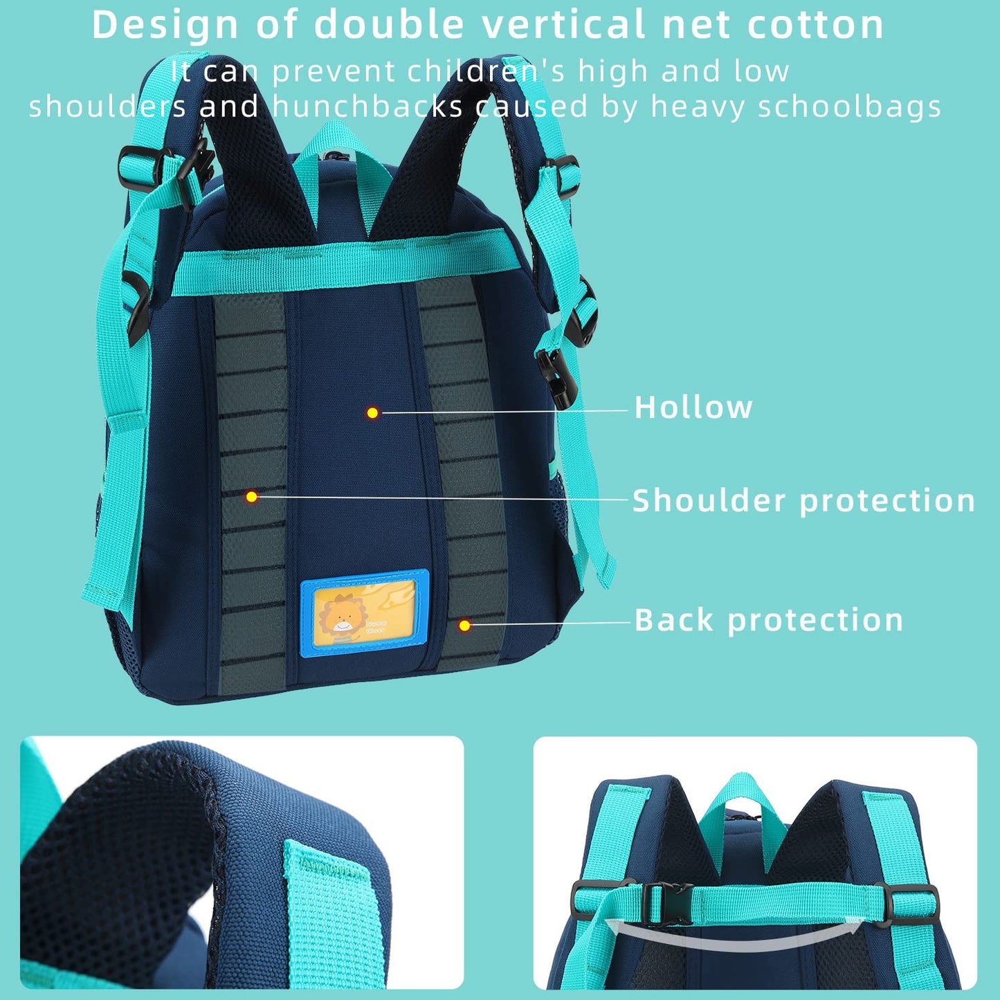 willikiva Car Dinosaur Toddler Kids Backpack for Boys and Girls Kids Waterproof Preschool Bag