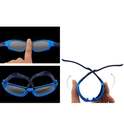 Sport-Sonnenbrille für Kinder, polarisiert, bruchsicher, für Jungen und Mädchen (3-12 Jahre) + Brillenbänder + Brillenetui