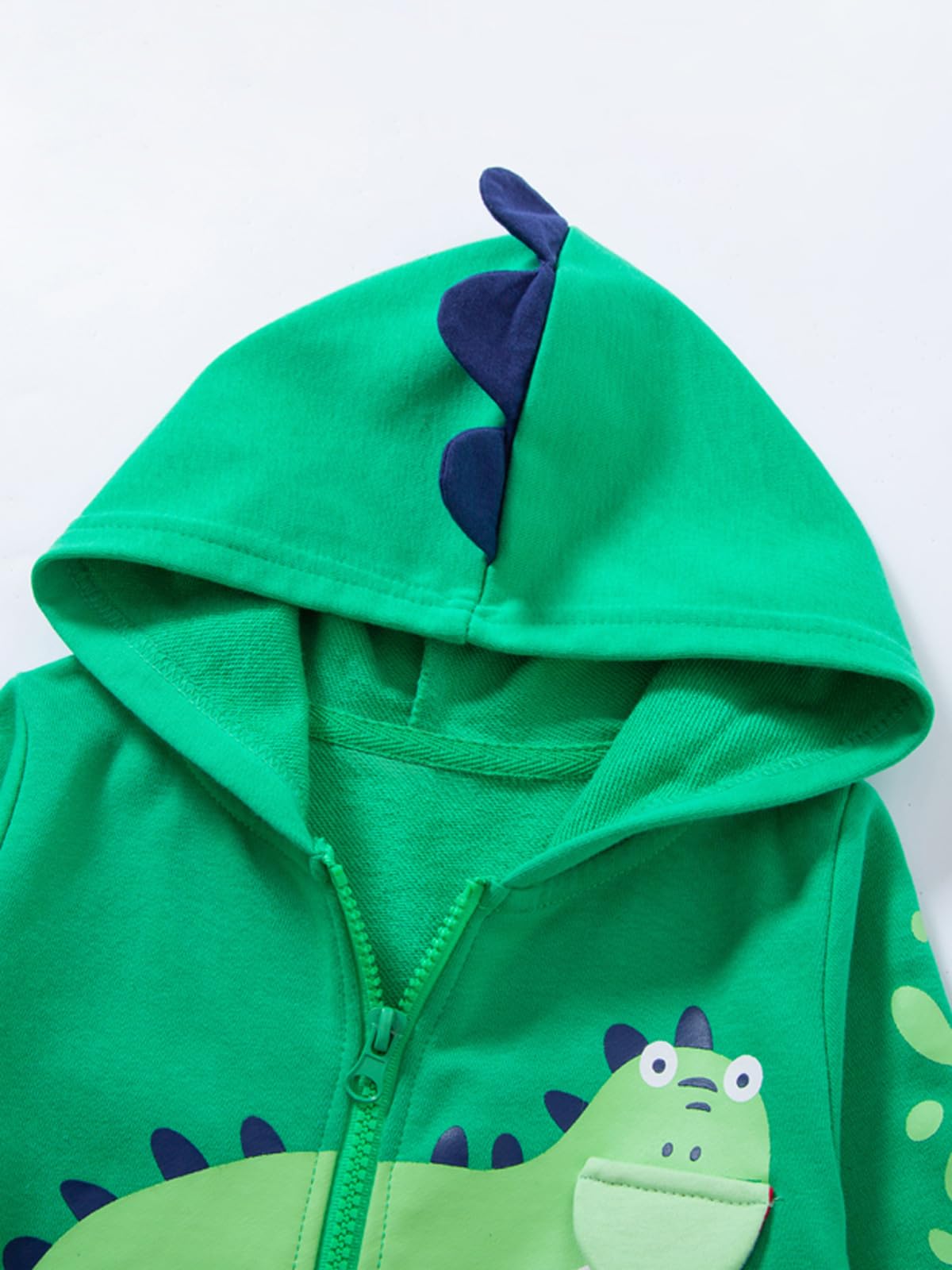 Alleen Boys' Sweat Jacket Hoodie Long Sleeve Cotton Children's Pullover Dino Hoodie Jacket with Hood and Zip 