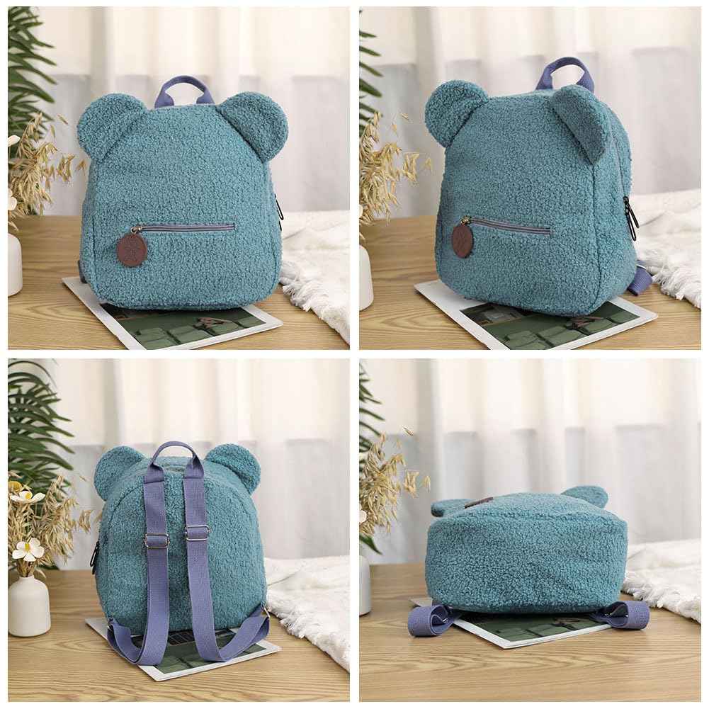 Aomig Plüsch Rucksack Kindergartenrucksack Kleinkindrucksack Kindergarten Schultasche für Jungen Mädchen Kinder Tierischer Kinderrucksack Tier Cartoon Mini Tasche Kinder Rucksack für Baby 2-6 Jahre
