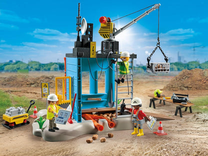 PLAYMOBIL Road Construction Site Toy Child Construction Site Play Set Toy for Children from 4 Years 71751