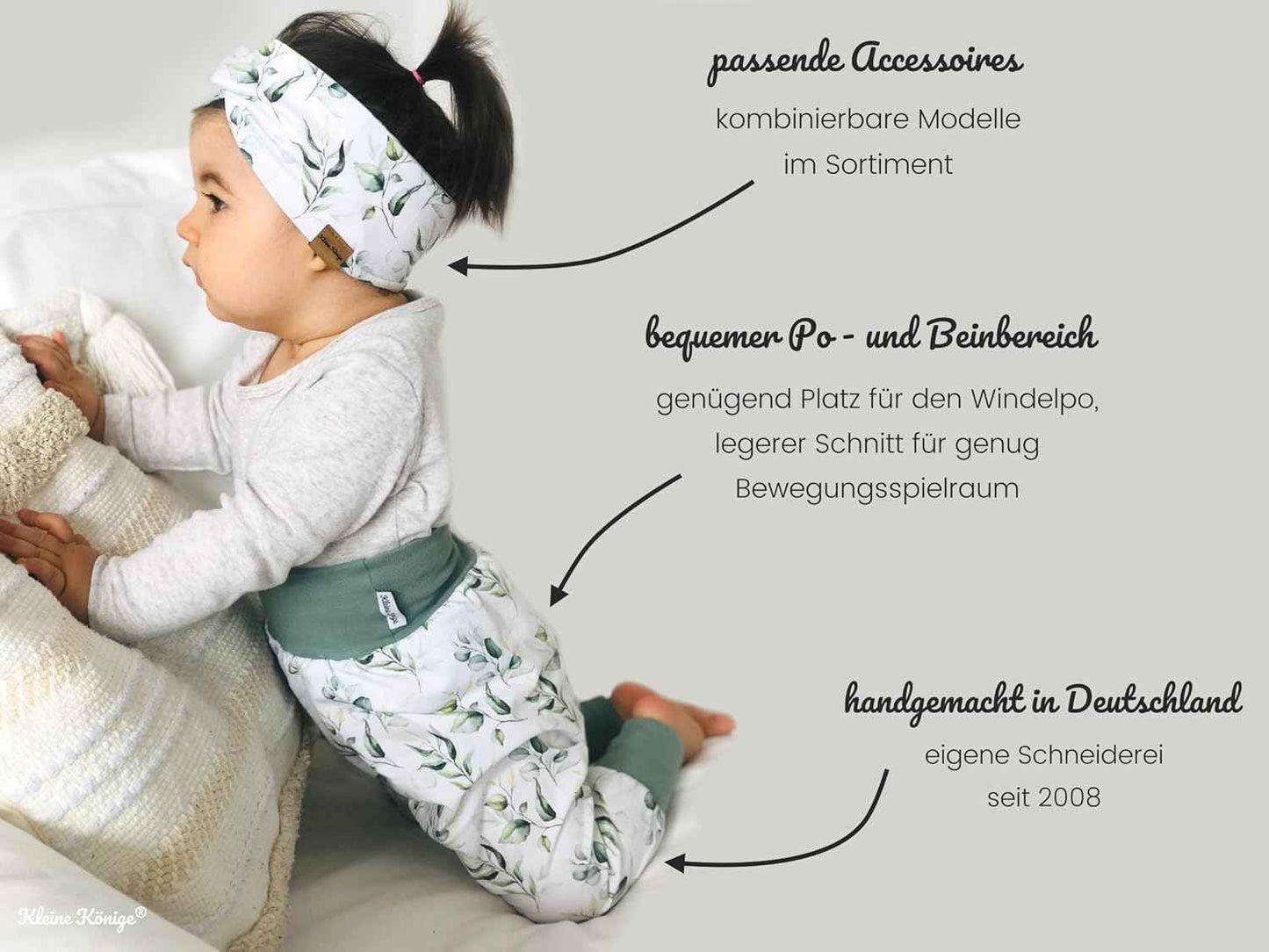 Kleine Könige Baby Girls' Baggy Trousers · Model Blackberry Pretty Blackberry Berry · Ökotex 100 Certified · Size 74/80