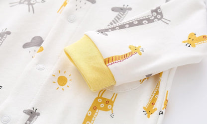 KIDDLETOWN Baby Pyjamas Newborn Baby Girls 0-3 Months Organic Cotton Long Sleeve Popper Frog Cartoon