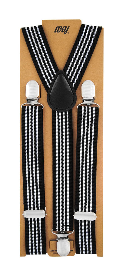 Kinder Jungen Hosenträger Y-Form Breite 2,5 cm mit 3 starken Clips Kann mit Fliege Plain Colors kombiniert werden