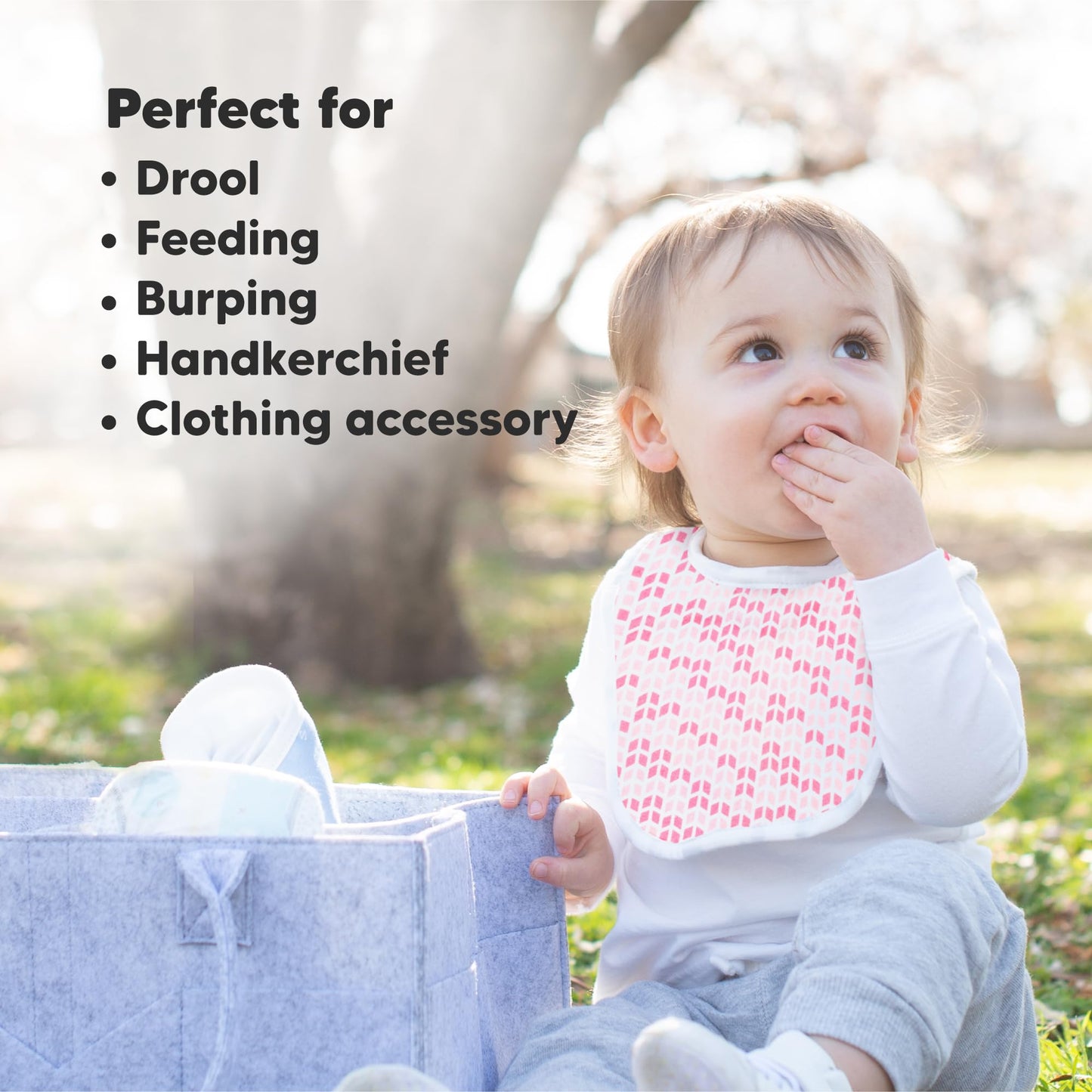 Baby Bibs for Boys &amp; Girls - 8-Pack Organic Cotton Teething Bibs - Baby Bibs for Girls &amp; Boys - Large Bibs for Infants, Toddlers (Wilderness) 