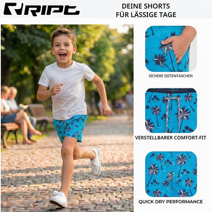 Schnelltrocknende Badeshorts für Jungen – UV50 Sonnenschutz für Aktiven Sommer Spaß