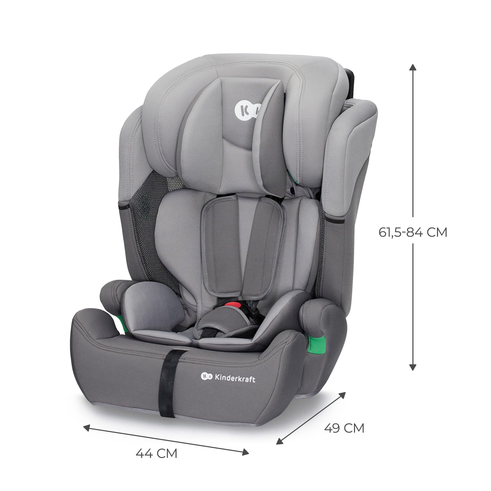 Kinderkraft Kinderautositz COMFORT UP I-SIZE, Autokindersitz, Kindersitz, ein Autositz für Kinder von 76-150 cm, 5-Punkt-Sicherheitsgurt, Einstellbare Kopfstütze, ECE R129/03, Grau - Meloni2
