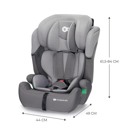 Kinderkraft Kinderautositz COMFORT UP I-SIZE, Autokindersitz, Kindersitz, ein Autositz für Kinder von 76-150 cm, 5-Punkt-Sicherheitsgurt, Einstellbare Kopfstütze, ECE R129/03, Grau - Meloni2