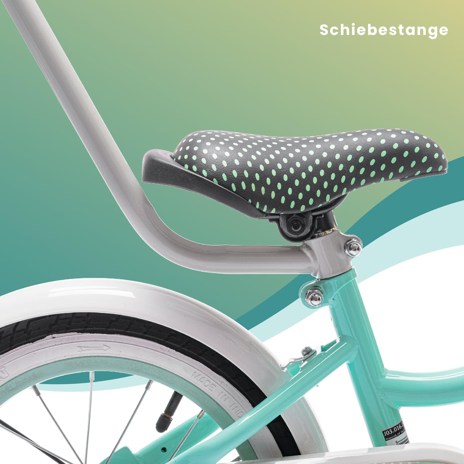 sun baby Mädchenfahrrad 12, 14 und 16 Zoll Radgröße Heart Bike zur Auswahl, mit Abnehmbarer Schubstange, Kinderfahrrad für Mädchen von 2 bis 6 Jahre - Meloni2
