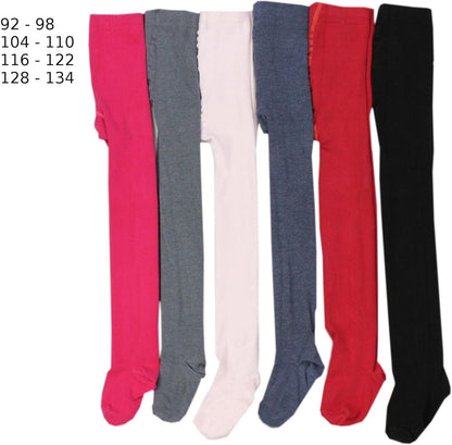 TupTam, Girls' Knitted Tights, Colourful Pattern, Pack of 6