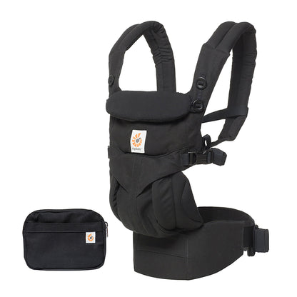 Ergobaby Babytrage, Omni 360 Cool Air Mesh mit 4 Positionen für Neugeborene bis Kleinkinder (0-4 Jahre), ergonomische Kindertrage und Rucksack, Mitternachtsblau