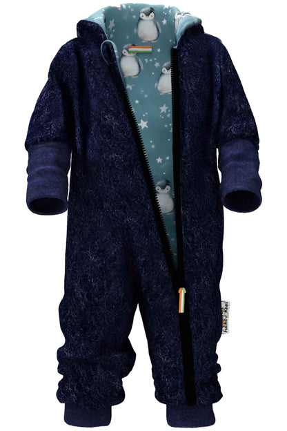 Fuchs & Kiwi Walkoverall Baby Boys - Natural Virgin Wool & Jersey Lining - Oeko-Tex, Skin-Friendly - Handmade in Berlin - Wool Walk Overall Baby & Toddler - Winter & Autumn
