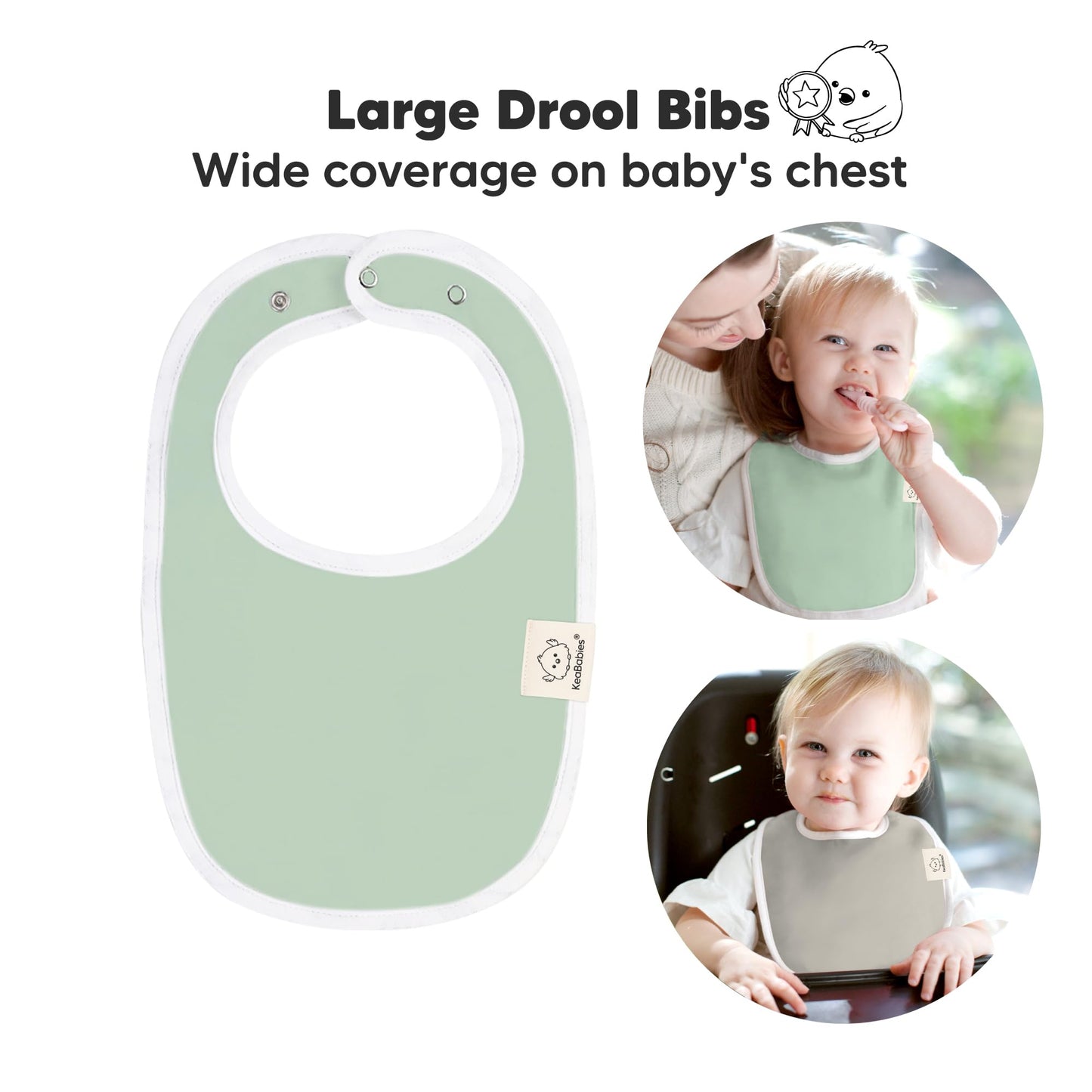 Baby Bibs for Boys &amp; Girls - 8-Pack Organic Cotton Teething Bibs - Baby Bibs for Girls &amp; Boys - Large Bibs for Infants, Toddlers (Wilderness) 
