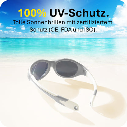 Mausito Children's Sunglasses 2-4 Years & 5-8 Years Comparison Winner Children's Sunglasses 100% UV Protection Flexible Non-Toxic Children's Sunglasses with Strap European Design Made for Children