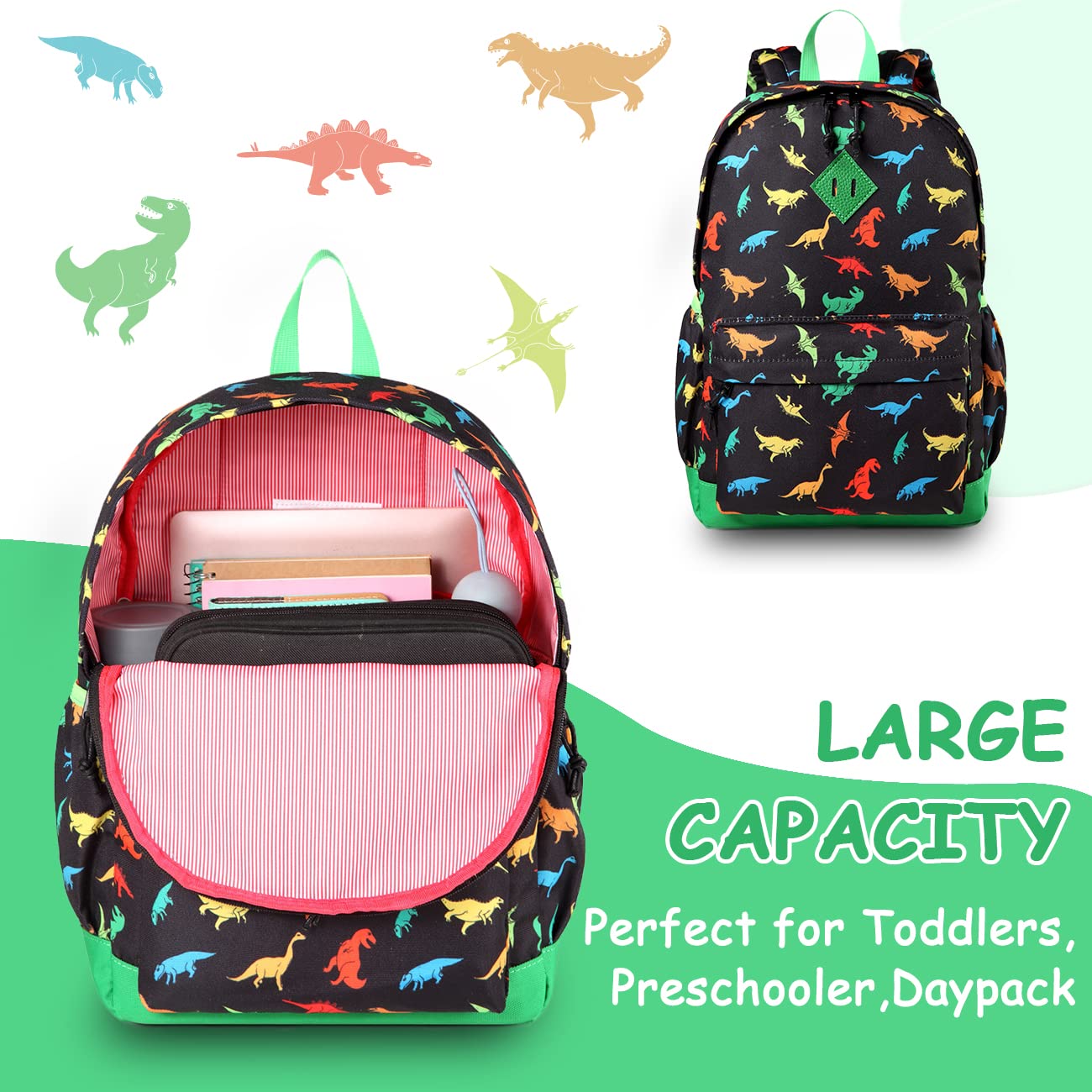 Rucksack für Mädchen, 4-6 Jahre, Schulrucksack mit Seitentaschen und Brustgurt, 127-Einhorn, one size, Niedlich