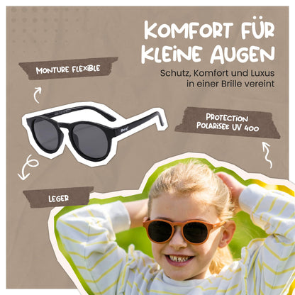 Maesy Faela Kindersonnenbrille für 3-6 Jahre - UV400 polarisierter Schutz - Flexibler und flexibler Rahmen - Sichere und bequeme Kindersonnenbrille für Kleinkinder
