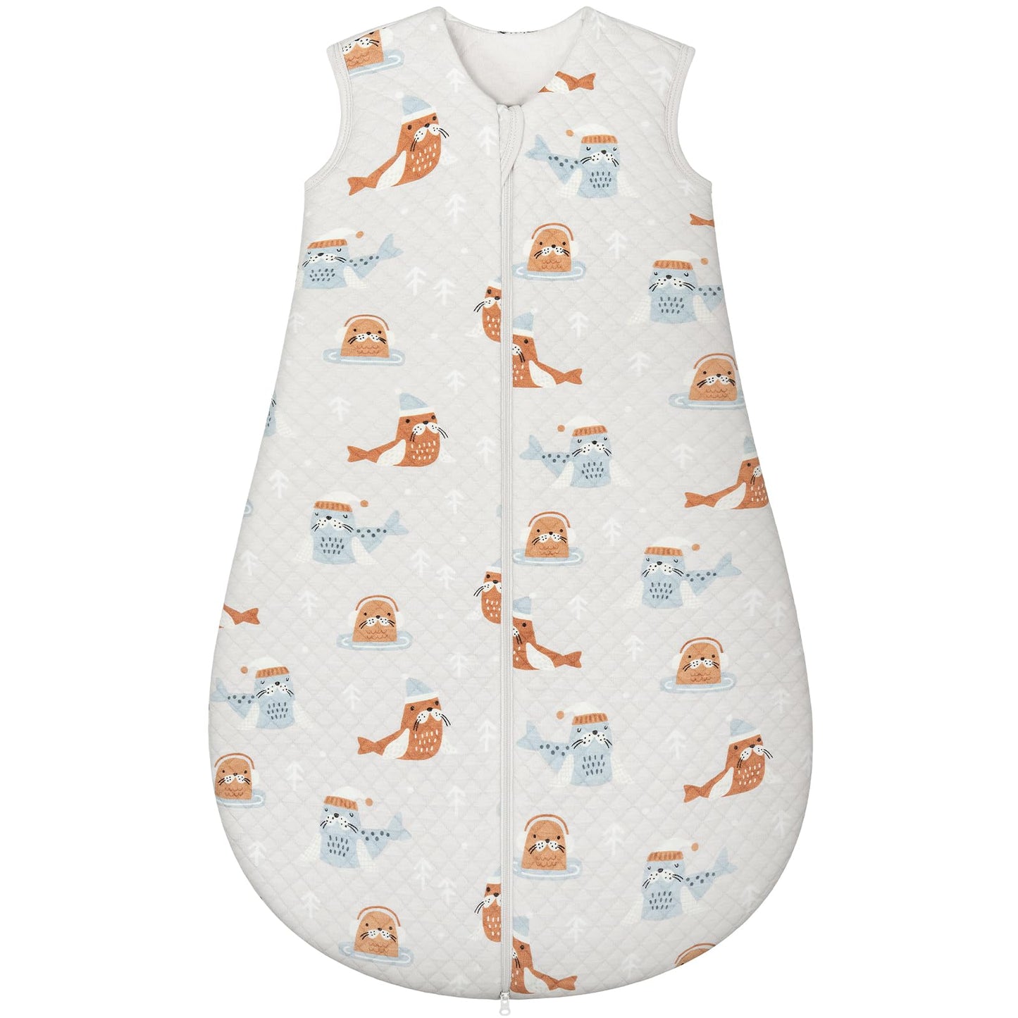 Yukkidds Baby Summer Sleeping Bag, 100% Cotton, 0.5 Tog, beige elephant, 0 - 6 months