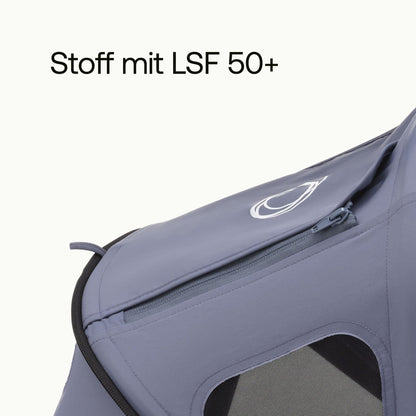 Bugaboo Dragonfly Sonnendach mit Lüftungsfenstern, ausziehbar für zusätzlichen und optimalen Sonnenschutz, wasserabweisend, Deep Indigo