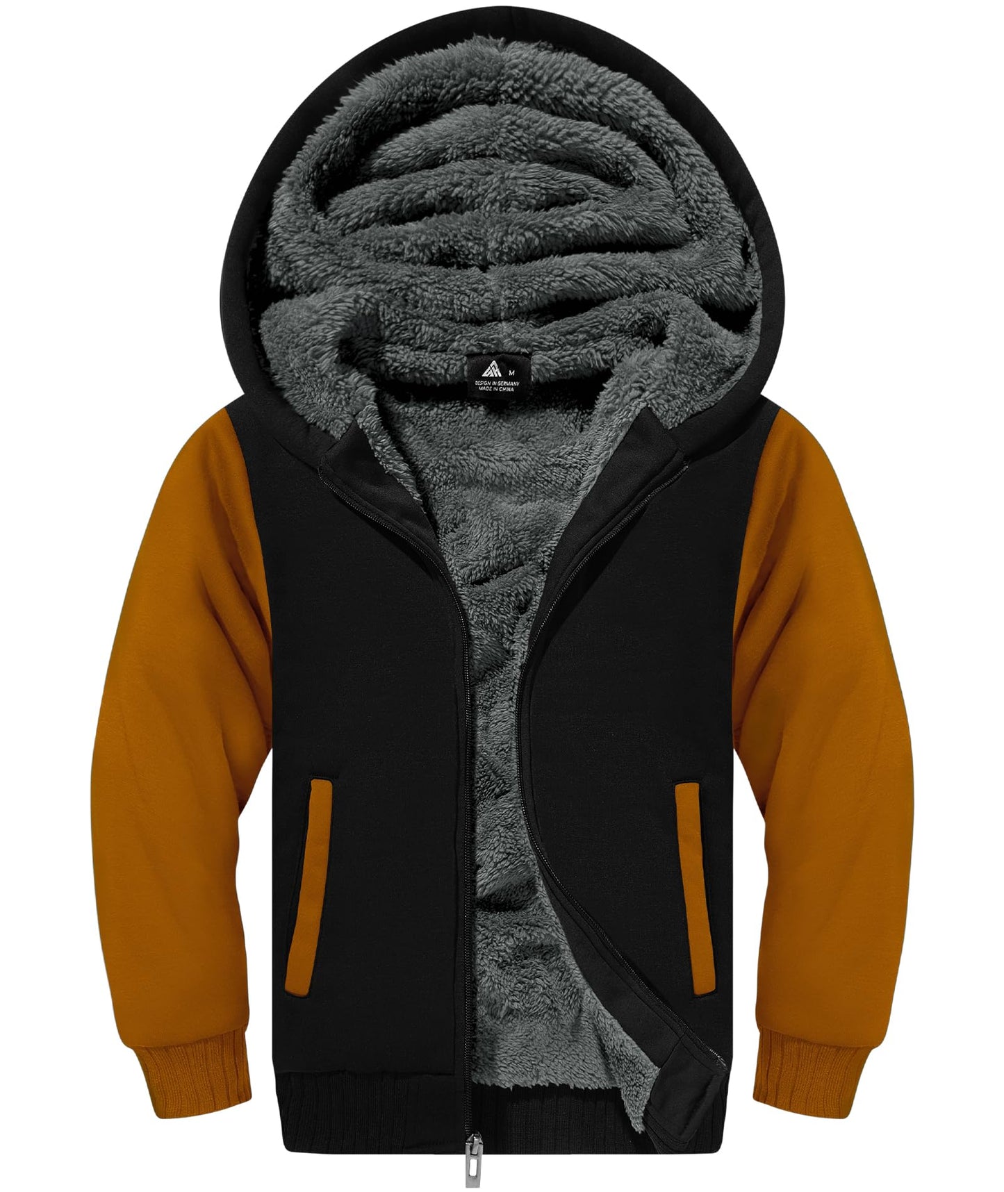 JACKETOWN Boys' Sweat Jacket Lined Children's Hoodie Sweatshirt Hoodie Fleece Jacket with Hood Long Sleeve Warm Winter Jacket Classic Pullover with Zip