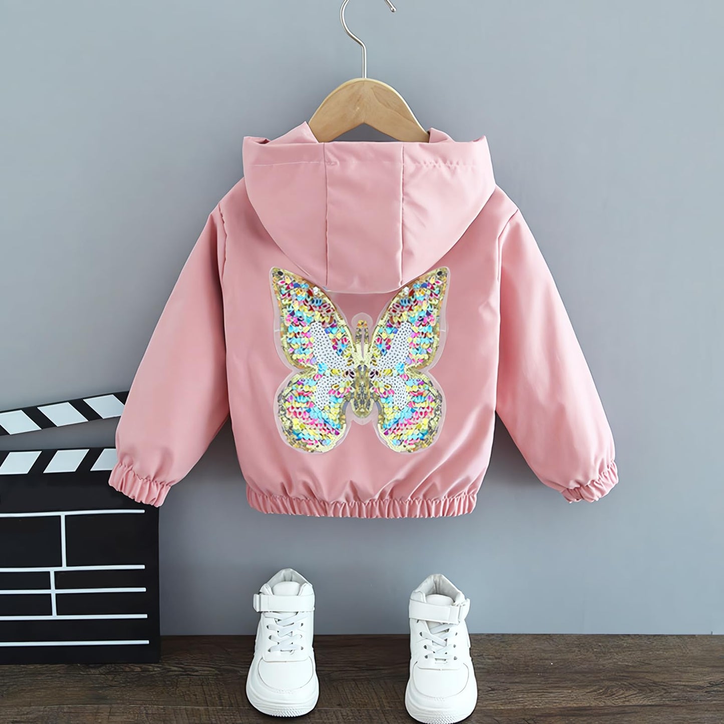 Amur Leopard Mädchen Übergangsjacke mit Kapuze Warm Windjacke Atmungsaktiv Kinder Outdoorjacke für Frühling Herbst